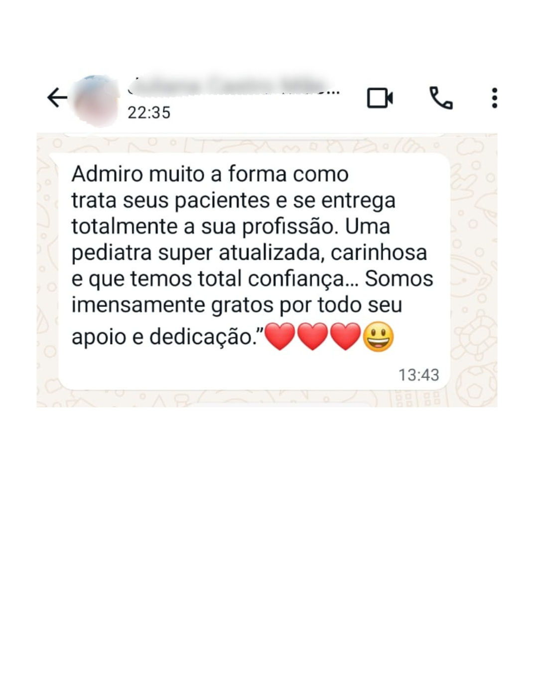 Depoimento de paciente sobre a Dra. Bruna Lustosa