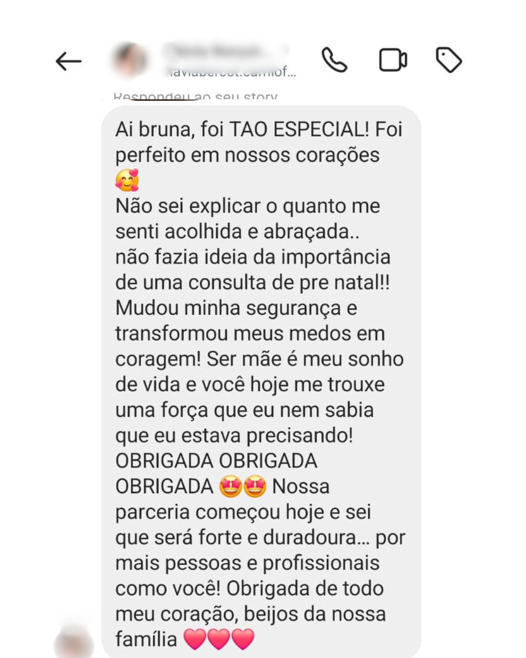 Depoimento de paciente sobre a Dra. Bruna Lustosa